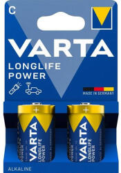 VARTA LONGLIFE POWER bébi/ C/ LR14 elem BL2 (2db-os) - 4914 (4914121422)