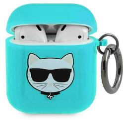 Karl Lagerfeld KLA2UCHFL AirPods borító kék/kék Choupette