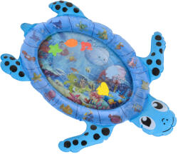 Moni Toys Vízzel tölthető interaktív játszószőnyeg - Teknős alakú - Kék - Halacskák