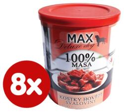 FALCO Max deluxe konzerv kutyáknak marhahúsos izomkockákkal 8x800