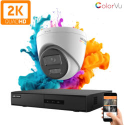 Hikvision ColorVu 1 kamerás IP dome kamera rendszer 4MP színes éjszakai képpel