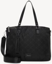 Tamaris Lisa fekete nagy szögletes zippes shopper divattáska 32388-100 - taskaweb