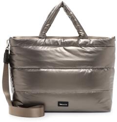 Tamaris Lola bronz, nagy dzsekis anyagú, laptoptartós , A/4-es kézi és válltáska 32821-244