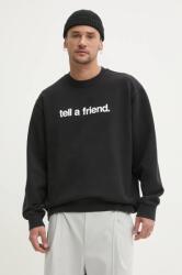 Vans pamut melegítőfelső fekete, férfi, nyomott mintás, VN000NZCBLK1 - fekete S