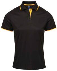 Premier Női Coolchecker kontrasztos póló póló XL fekete|narancssárga|sárga - decathlon - 11 390 Ft