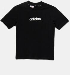 Adidas gyerek pamut póló fekete, nyomott mintás, JC9748 - fekete 176