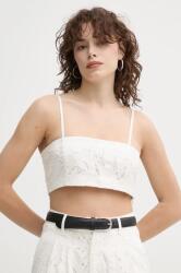 Isabelle Blanche pamut top fehér, női, sima, IS25SS-C177-T020 - fehér M