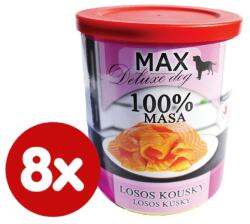FALCO Max deluxe konzerv kutyáknak lazacdarabokkal 8x800 g