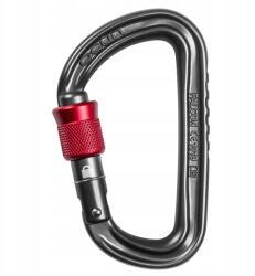 Ocun Karabiner Falcon Screw, csavaros zár, antracit/piros (8591804636028)