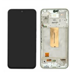 Samsung A546 Galaxy A54 5G, LCD kijelző érintőplexivel+keret, fehér (GH82-31231B, GH82-31232B) (GYÁRI) (SERVICE PACK)
