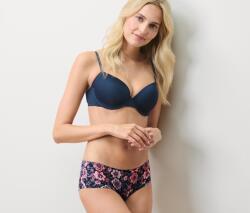 Tchibo 5 női magas derekú alsó, microtouch, virágos, sötétkék 2x papaja, 1x sötétkék, 2x sötétkék, nyomott virágmintás XXL 52/54