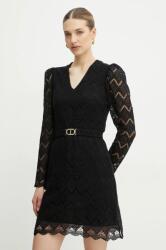 TWINSET pamut ruha fekete, mini, harang alakú, 251TP2402 - fekete 38