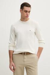 Tommy Hilfiger vászonkeverék pulóver könnyű, férfi, bézs, MW0MW38603 - bézs S
