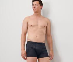 Tchibo 4 férfi mikroszálas boxeralsó, mintás/sötétkék 2x sötétkék, 1x kék, 1x sötétkék, papaja nyomot mintával XXL