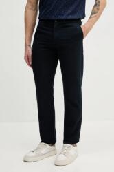 Tommy Hilfiger nadrág vászonkeverékből férfi, sötétkék, egyenes - sötétkék 30/32