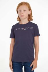 Tommy Hilfiger gyerek pamut póló sötétkék, nyomott mintás - sötétkék 176