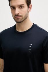 Paul&Shark pamut póló sötétkék, férfi, nyomott mintás, 25411079 - sötétkék XL