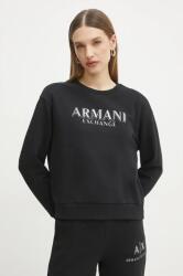 Giorgio Armani pamut melegítőfelső fekete, női, nyomott mintás, XW000159 AF11851 - fekete L