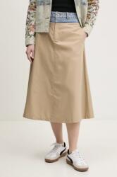 Desigual szoknya BARCELÓ bézs, midi, harang alakú, 25SWFW12 - bézs S