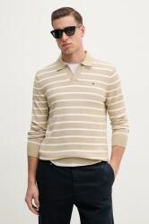 Tommy Hilfiger pamut pulóver könnyű, férfi, bézs, MW0MW38609 - bézs L
