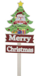 Decoration & Design Fenyőfa Mikulással Betűzős Merry Christmas Felirattal Fa/Polyfoam 70X20Cm Piros, Fehér (DD56209)