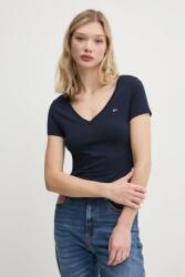 Tommy Jeans pamut póló női, sötétkék, DW0DW20458 - sötétkék XS