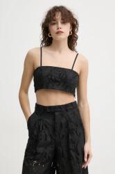 Isabelle Blanche pamut top fekete, női, sima, IS25SS-C177-T020 - fekete S