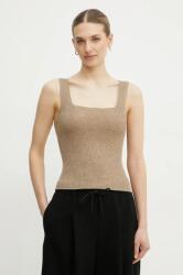 TWINSET felső lenkeverékből zöld, női, sima, 251TT3147 - zöld L