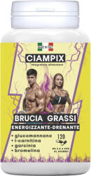 Ciampix Powerful Fast Fat Burner - Erőteljesen leürítő karcsúsító - Természetes összetevők Hatékony eredmény: Glükomannán koncentrátum, Garcinia Cambogia, Bromelain és karnitin 120 CPS Olaszországban