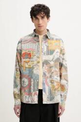 Desigual pamut ing COLOR férfi, galléros, szürke, regular, 25SMCW10 - szürke XXL
