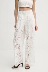 Isabelle Blanche nadrág női, fehér, magas derekú széles, IS25SS-P136-T020 - fehér S