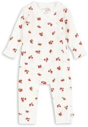 Konges Sløjd baba ujjatlan rugdalózó MINNIE NEWBORN ONESIE GOTS KS102588 - bézs 62