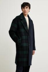 Desigual gyapjúkabát YUKON férfi, sötétkék, átmeneti, oversize, 25SMEW04 - sötétkék M