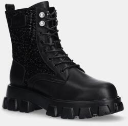 Goe bőr bakancs fekete, női, platformos, OO2N4106 BLACK - fekete Női 36