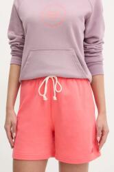 New Balance pamut rövidnadrág női, narancssárga, sima, magas derekú, WS41508DTR - narancssárga S