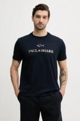 Paul&Shark t-shirt sötétkék, férfi, nyomott mintás, C0P1239 - sötétkék XXL