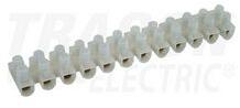 TRACON Sorkapocssáv nyomólemezes darabolható flexi 12P 63A 450V termoplaszt 16mm2/sokerű fehér TRACON - S30A-H-L