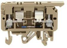 CONTA-CLIP Biztosítós sorkapocs TS35/32 5x20, 5x25 mm bézs kalap-/G-sín STK 1/LED(RD)/24V DC BG CONTA-CLIP - 2449.2