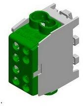 Pollmann Fővezetéki leágazókapocs 150/125A Cu/Al csavaros zöld 2x35+2x25mm2 HLAK 35 1/2 M2 Pollmann - 2080143