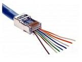 ÉpületIntelligencia Adatcsatlakozó dugó átmenő RJ45 FTP Cat6 kábelre ÉpületIntelligencia - RJ45FTPCAT6ÁT