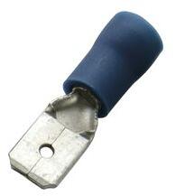 Haupa Csúszósaru 20, 5mm dugó részlegesen szigetelt kék lapos 6, 3x0, 8 mm sárgaréz 1.5-2, 5mm2 Haupa - 260424