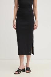 Calvin Klein Jeans szoknya fekete, midi, ceruza fazonú, J20J225331 - fekete S