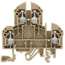 CONTA-CLIP Kétszintes sorkapocs 2, 5mm2 TS32/35 24A 500V csavaros bézs RKD2, 5 CONTA-CLIP - 1206.2