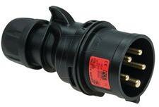 PCE Ipari dugvilla lengő 3P+N+E 16A 400V(50+60Hz) piros IP44 műanyag csavaros 6h-pozíció Midnight PCE - 015-6x