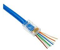 ÉpületIntelligencia Adatcsatlakozó dugó átmenő RJ45 UTP Ca6e kábelre ÉpületIntelligencia EZ-CAT6-A11UTP - RJ45UTPCAT6eÁT