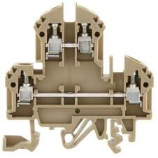 CONTA-CLIP Kétszintes sorkapocs 4mm2 TS32/35 32A 500V csavaros bézs RKD4 CONTA-CLIP - 1020.2