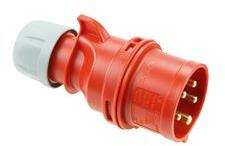 PCE Ipari dugvilla lengő 3P+N+E 16A 400V(50+60Hz) piros IP44 műanyag csavaros 6h-pozíció Shark PCE - 015-6