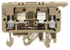 CONTA-CLIP Biztosítós sorkapocs TS35/32 5x20, 5x25 mm bézs kalap-/G-sín STK 1/LED(RD)/230V AC BG CONTA-CLIP - 2458.2