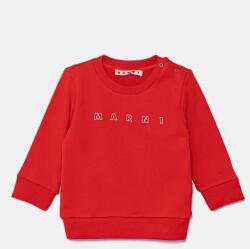 Marni csecsemő melegítőfelső pamutból MS319B SWEAT-SHIRT piros, nyomott mintás, M01437 - piros 88