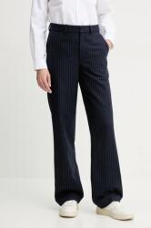 APC A. P. C. gyapjú nadrág pantalon jane női, sötétkék, magas derekú egyenes, WOARO. F08467 - sötétkék 38